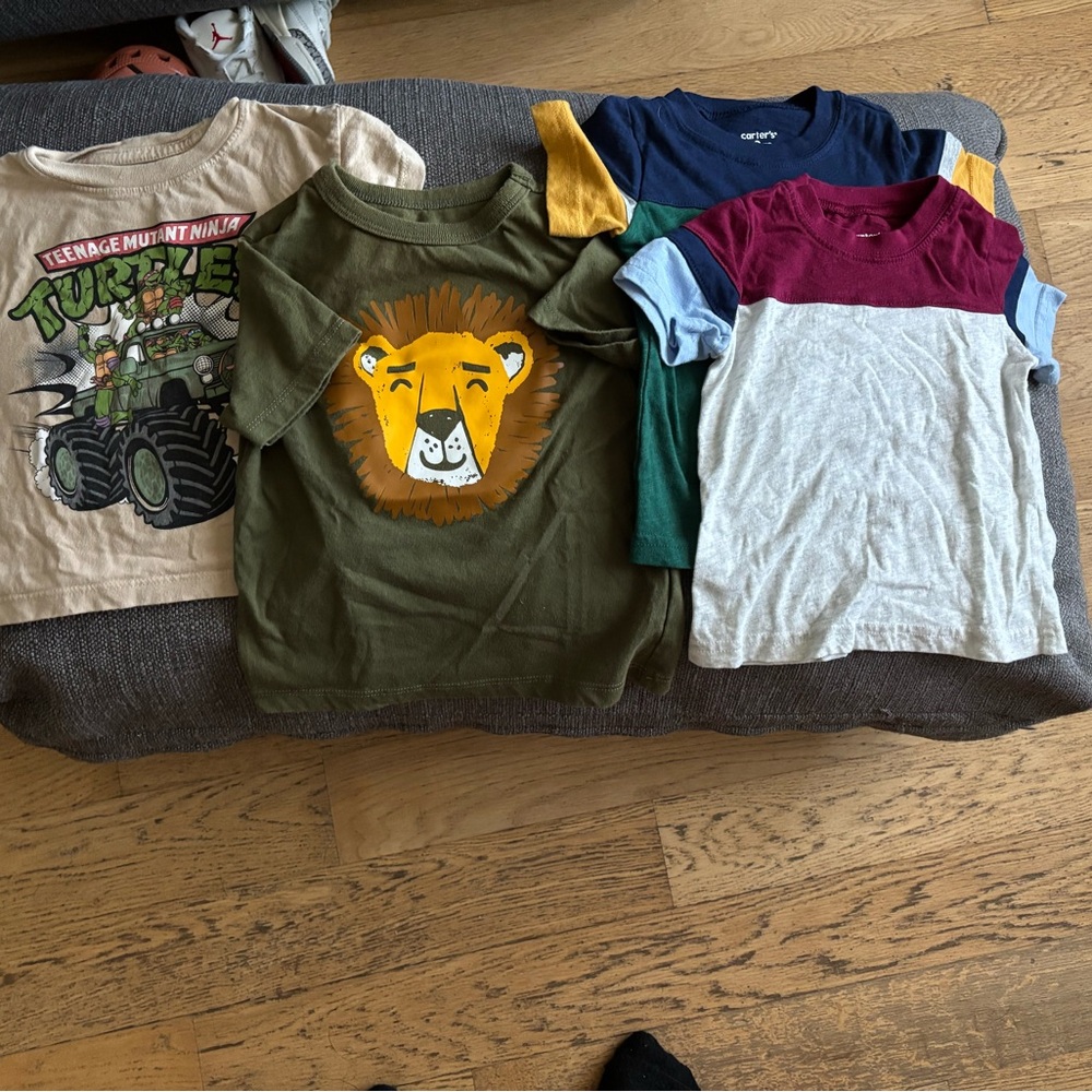 Carter's Kids Short Sleeve Tees - Green, Blue, Red, Yellow